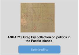 Fry collection on politics in the Pacific Islands