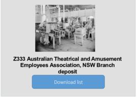 Australian Theatrical and Amusement Employees Association, NSW Branch deposit