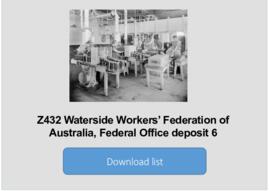 Waterside Workers’ Federation of Australia, Federal Office deposit 6