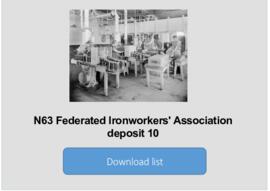 Federated Ironworkers' Association deposit 10