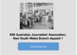 Australian Journalists' Association, New South Wales Branch deposit 1