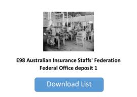 Australian Insurance Staffs' Federation Federal Office deposit 1