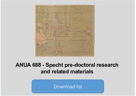 Specht pre-doctoral research and related materials
