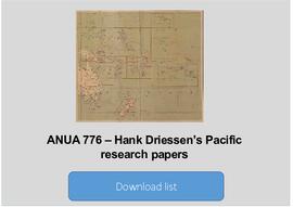 Hank Driessen's Pacific research papers