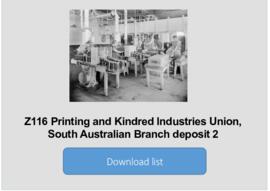 Printing and Kindred Industries Union, South Australian Branch deposit 2
