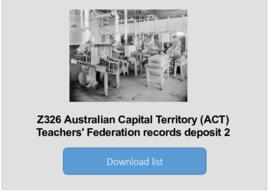 Australian Capital Territory (ACT) Teachers' Federation records deposit 2
