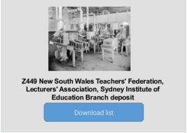 New South Wales Teachers' Federation, Lecturers' Association, Sydney Institute of Education Branch deposit