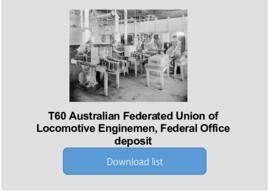 Australian Federated Union of Locomotive Enginemen, Federal Office deposit