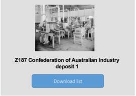 Confederation of Australian Industry deposit 1
